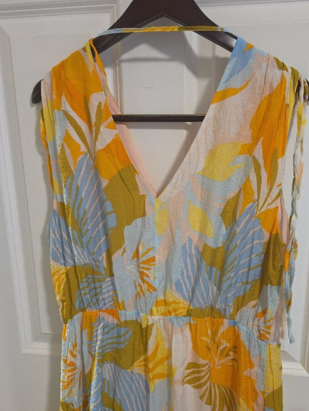 1. State Yellow & Light Blue Floral Maxi Dress - Picture 4 of 5